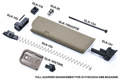 Guarder Aluminum Magazine Case for MARUI G17/18C/22/34 (9mm/Cerakote FDE)