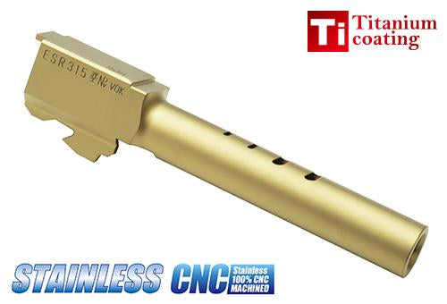 Guarder Stainless Outer Barrel for MARUI G18C (Titanium Gold) - SAI Marking Ver.