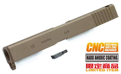 Guarder 6061 Aluminum CNC Slide for KJWORK G19 (TAN)