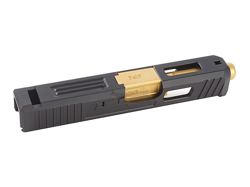 GunsModify S-Style G26 Slide & Stainless Threaded Golden Barrel Set for Marui G26 GBB*