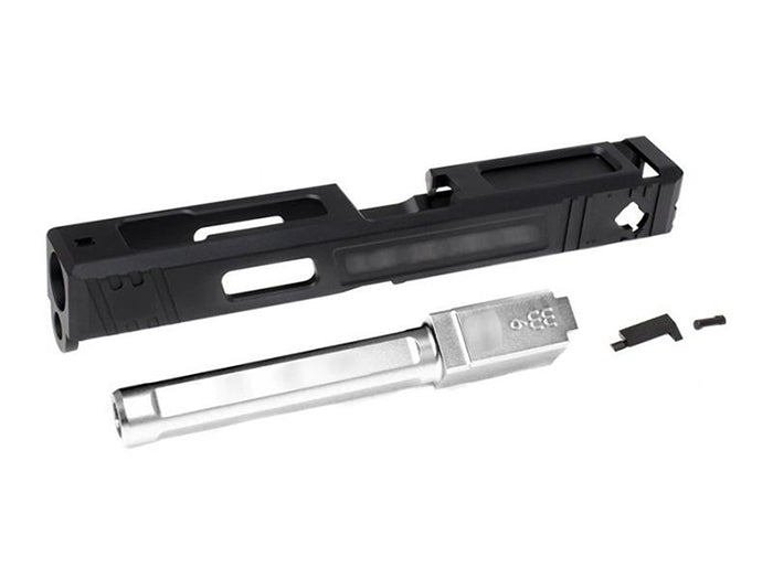 GunsModify S-Style Aluminum CNC Slide W/ KKM Silver Barrel for Marui G18C GBB