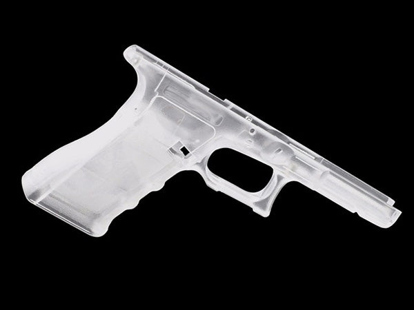 GunsModify Polymer Gen 3 RTF Frame for Marui G-Series With S Style CNC Cut/w Stippling - TRANSPARENT