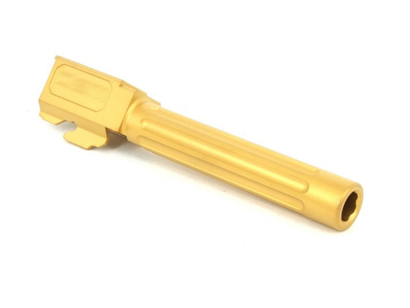 20% OFF . GunsModify DEM 17 Stainless Fluted Barrel for Marui G17 (Gold Nitride)