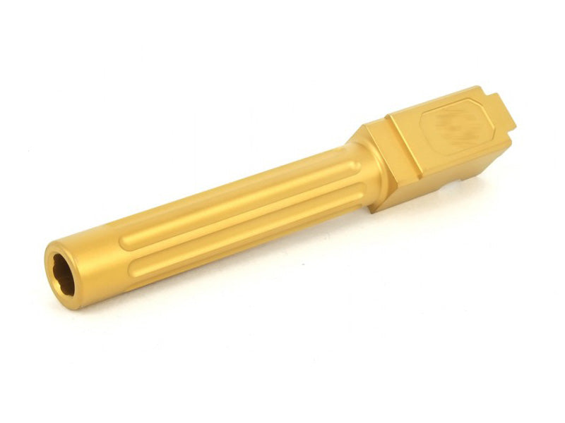 20% OFF . GunsModify DEM 17 Stainless Fluted Barrel for Marui G17 (Gold Nitride)