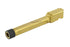 GunsModify S-Style KM Stainless Steel Thread Outer Barrel for Marui G17 GBB (Fluted/Golden)