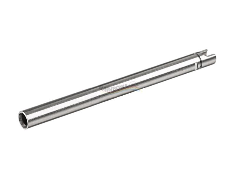 GunsModify S-Style KM Stainless Steel Thread Outer Barrel for Marui G17 GBB (Fluted/Golden)