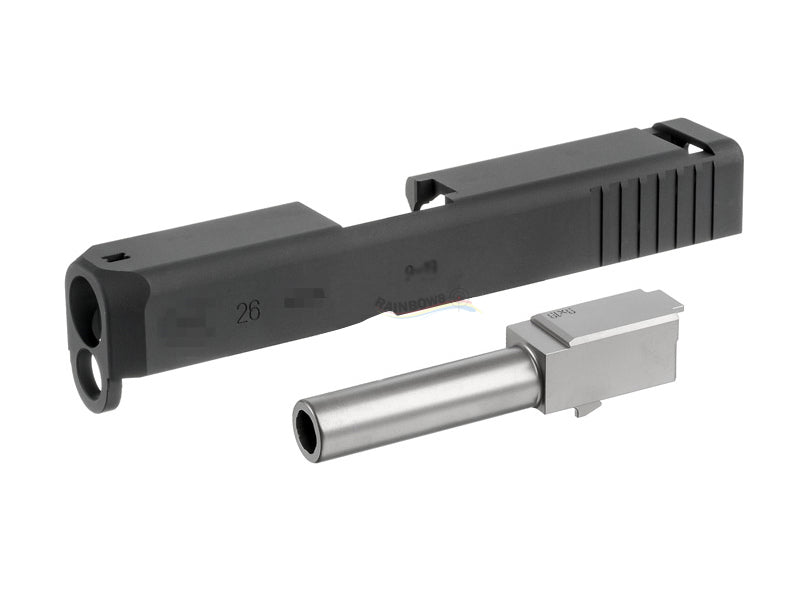 GunsModify Aluminum Slide with Stainless barrel set for Marui G26 GBB