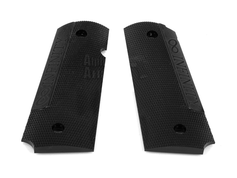 Airsoft Masterpiece 1911 Aluminum Grip Plates (Infinity) Black