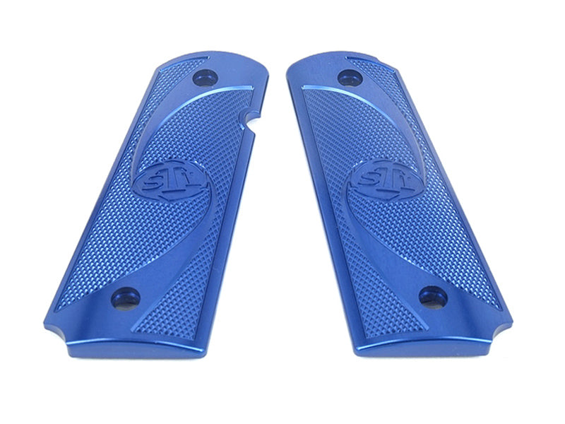 Airsoft Masterpiece 1911 Aluminum Grip Plates (STI) Blue