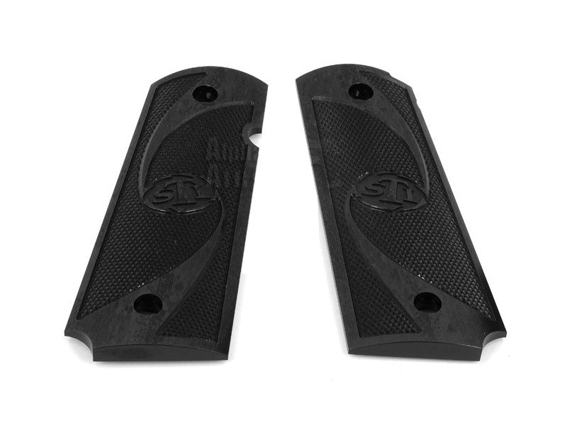 Airsoft Masterpiece 1911 Aluminum Grip Plates (STI) Black