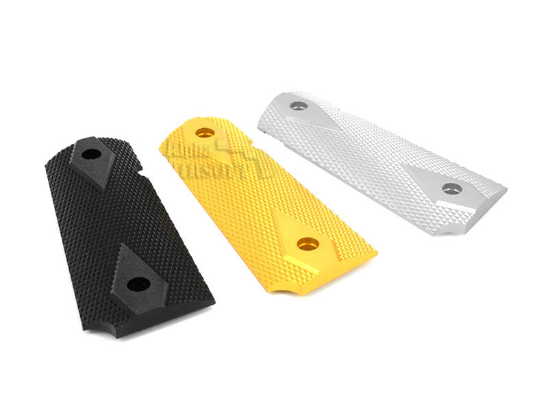 Airsoft Masterpiece 1911 Aluminum Grip Plates (Colt) Black