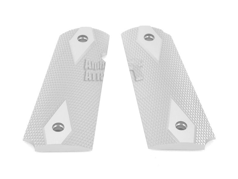 Airsoft Masterpiece 1911 Aluminum Grip Plates (Colt) Sliver