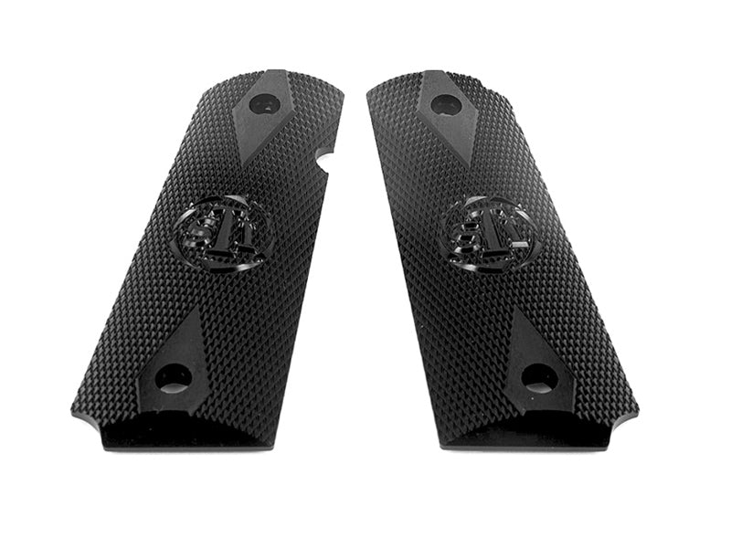 Airsoft Masterpiece 1911 Aluminum Grip Plates (STI Ver.2) (Black)