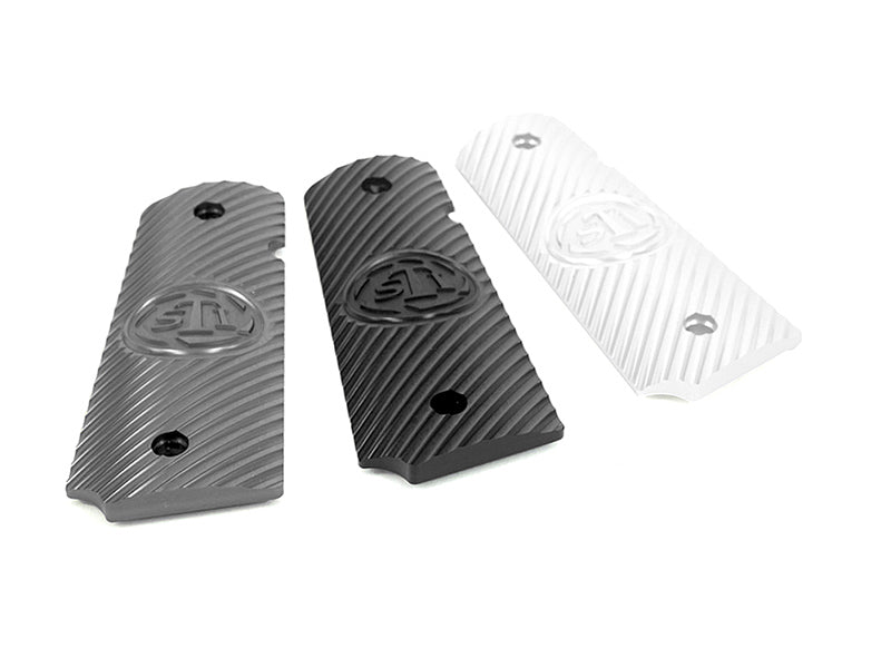 Airsoft Masterpiece 1911 Aluminum Grip Plates (STI Ver.3) (Silver)