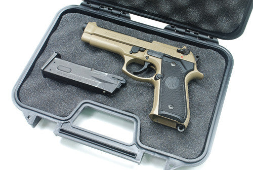 Guarder Standard Size Hard Pistol Case (Black / Tan)