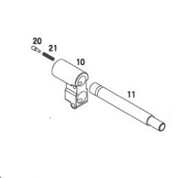 Gas Tube Support Base Set For KWA MP7 GBB