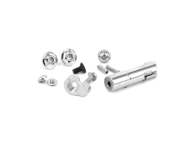 Airsoft Masterpiece Aluminum Grip for Hi-CAPA Type 6 - Infinity Grip Tape ver. (Silver)