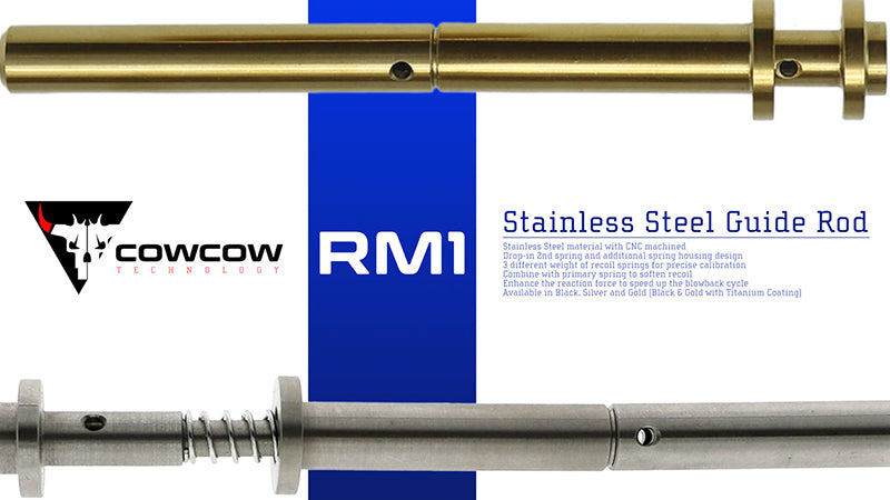 CowCow RM1 Stainless Steel Guide Rod For Hi-Capa 4.3 & 5.1 (Gold)