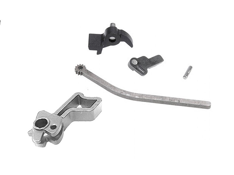 Airsoft Masterpiece CNC Steel Hammer & Sear Set for Marui Hi-CAPA (Infinity Square) Type 14 (Silver)