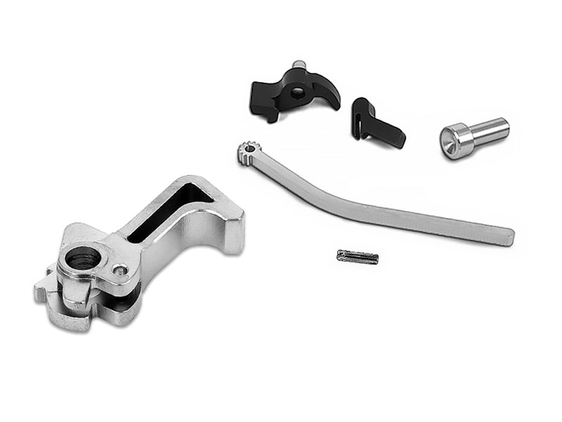 Airsoft Masterpiece CNC Steel Hammer & Sear Set for Marui Hi-CAPA (Infinity SR) Type 16 Silver
