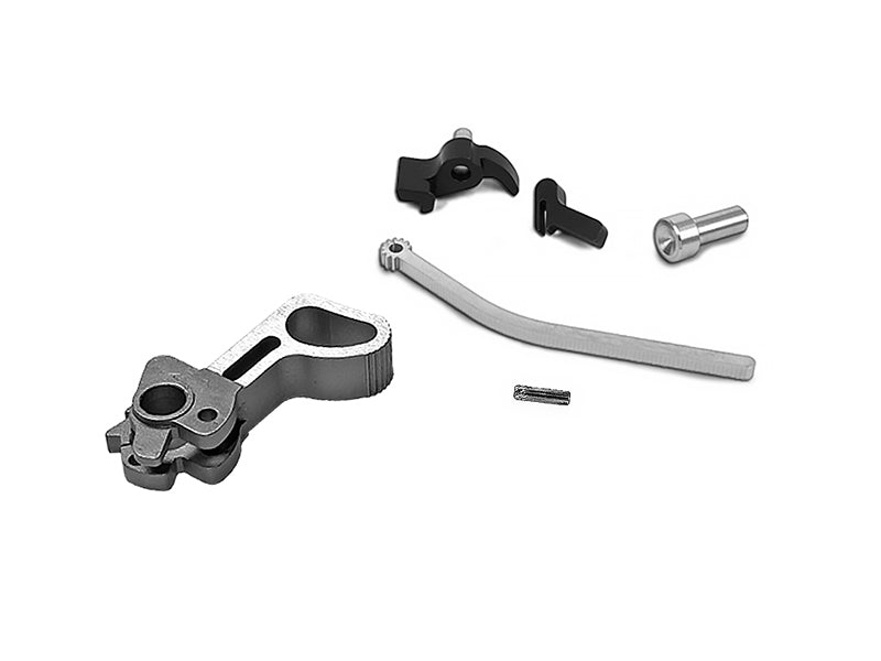 Airsoft Masterpiece CNC Steel Hammer & Sear Set for Marui Hi-CAPA (Infinity HD) Type 18 Silver