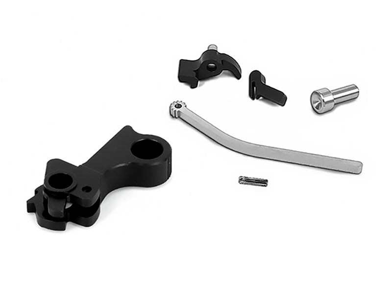Airsoft Masterpiece CNC Steel Hammer & Sear Set for Marui Hi-CAPA (S Style Circle) Black