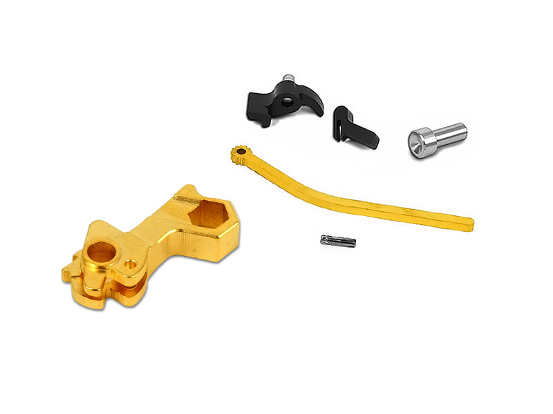 Airsoft Masterpiece CNC Steel Hammer & Sear Set for Marui Hi-CAPA (Hex) Type 22 (Gold)