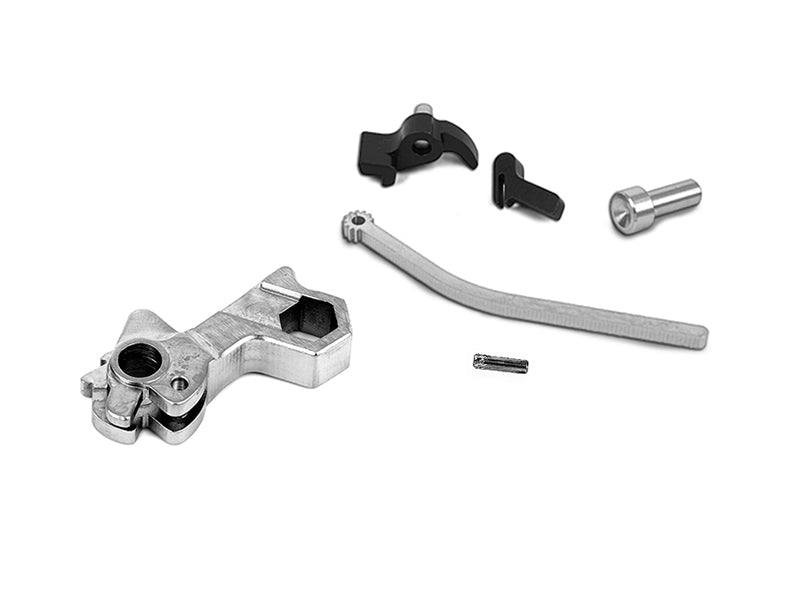 Airsoft Masterpiece CNC Steel Hammer & Sear Set for Marui Hi-CAPA (Hex) Type 22 (Silver)
