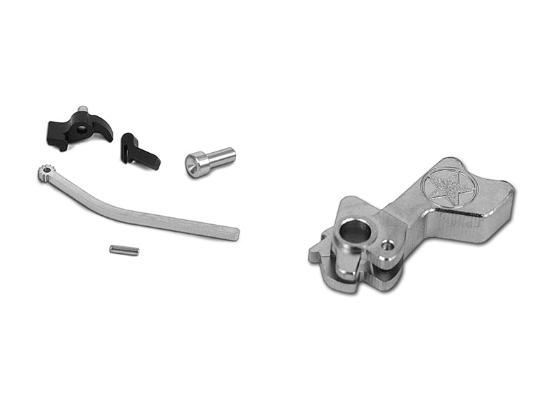 Airsoft Masterpiece CNC Steel Hammer & Sear Set for Marui Hi-CAPA (Star) Type 26 (Silver)