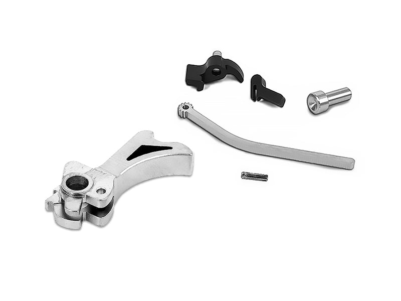 Airsoft Masterpiece CNC Steel Hammer & Sear Set for Marui Hi-CAPA (STI Spur) Type 2 (Silver)