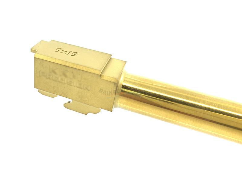 GunsModify KKM Stainless Steel Threaded Barrel Set For Marui G17 (Gold Nitride)