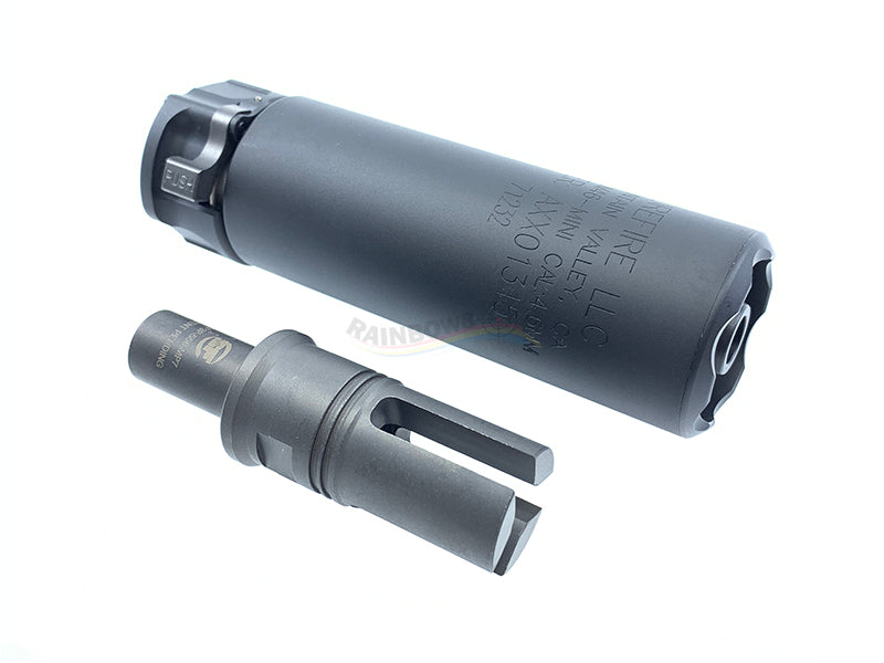 SF SOCOM Suppressor with 12mm CW Flash Hider For KWA / VFC MP7A1 (Black)