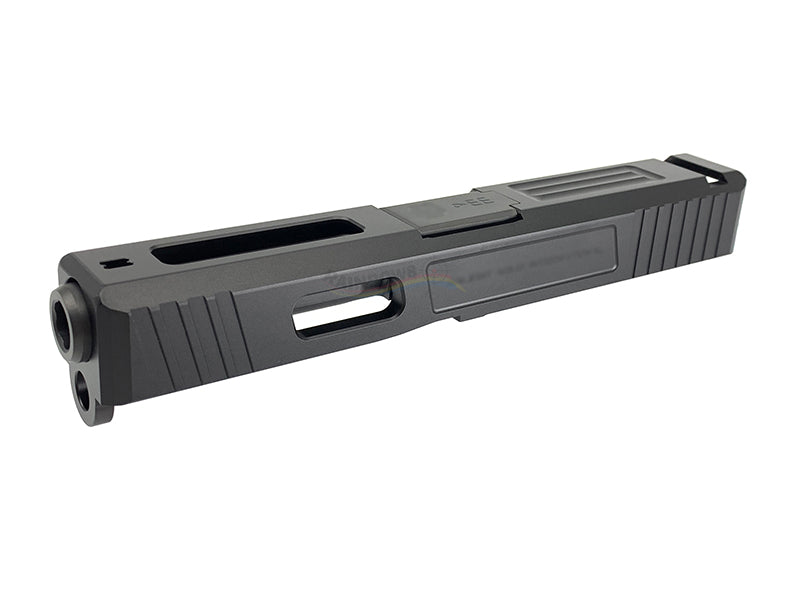 GunsModify SA Style Aluminum Slide & Stainless Barrel Set (Black) For Marui G19