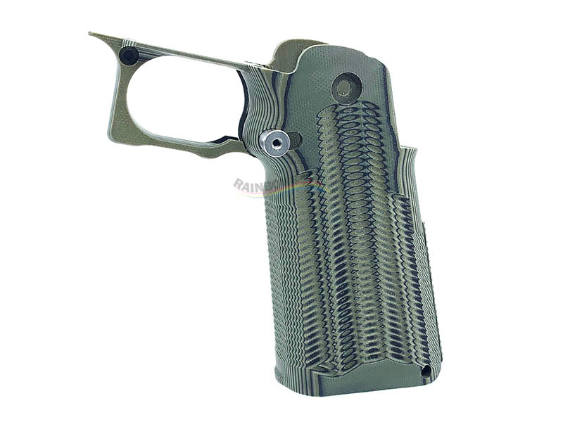 30% off - Nova CNC G10 TypeB Grip for Tokyo Marui Hi-Capa 5.1 GBB (AmryGreen, Black)