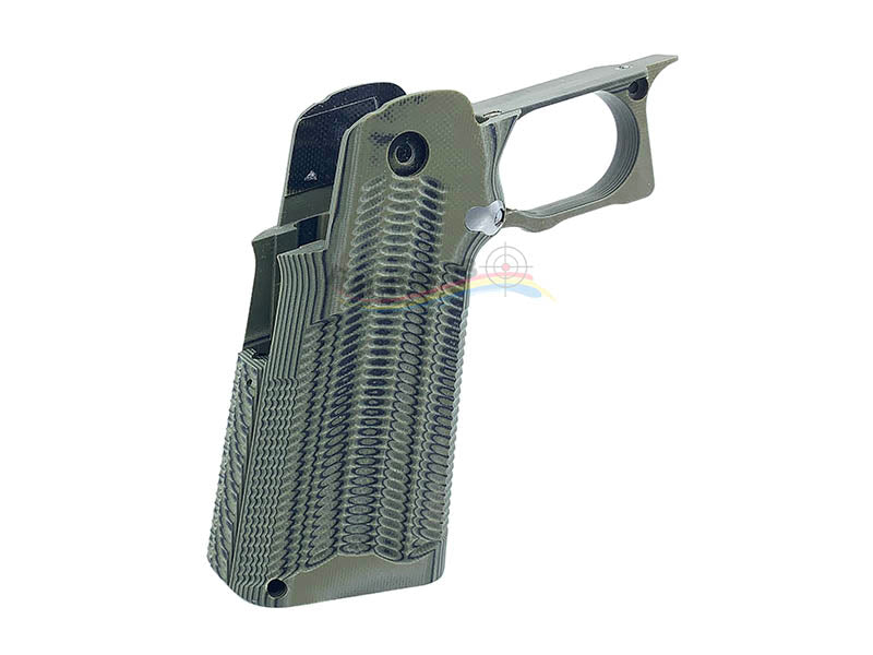 30% off - Nova CNC G10 TypeB Grip for Tokyo Marui Hi-Capa 5.1 GBB (AmryGreen, Black)