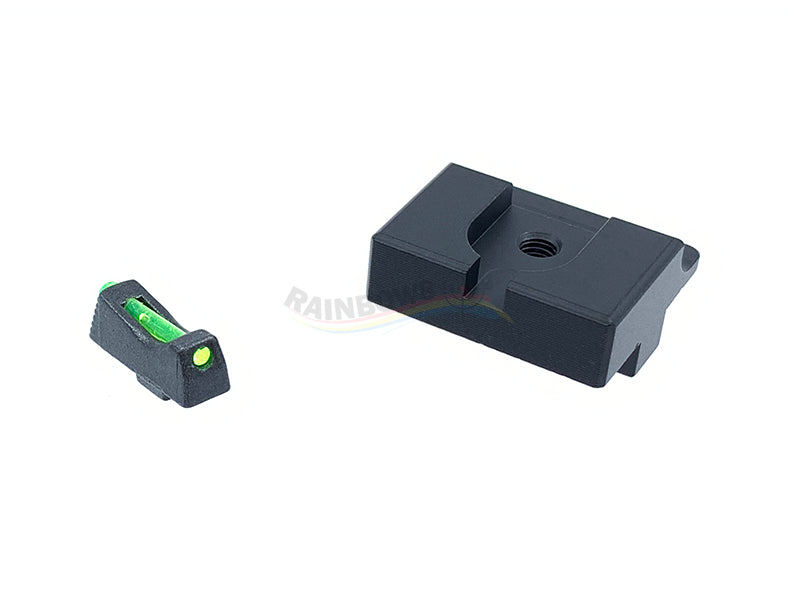 War Zone T-Style Steel Front & Rear Sight Set for Marui G-Series