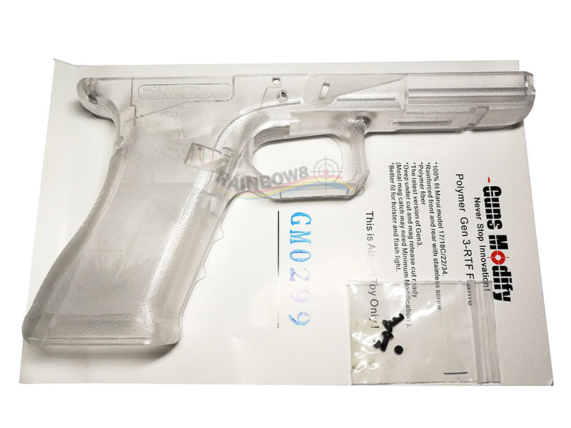 GunsModify Polymer Gen 3 RTF Frame for TM G Series with AGC Style CNC - Transparent