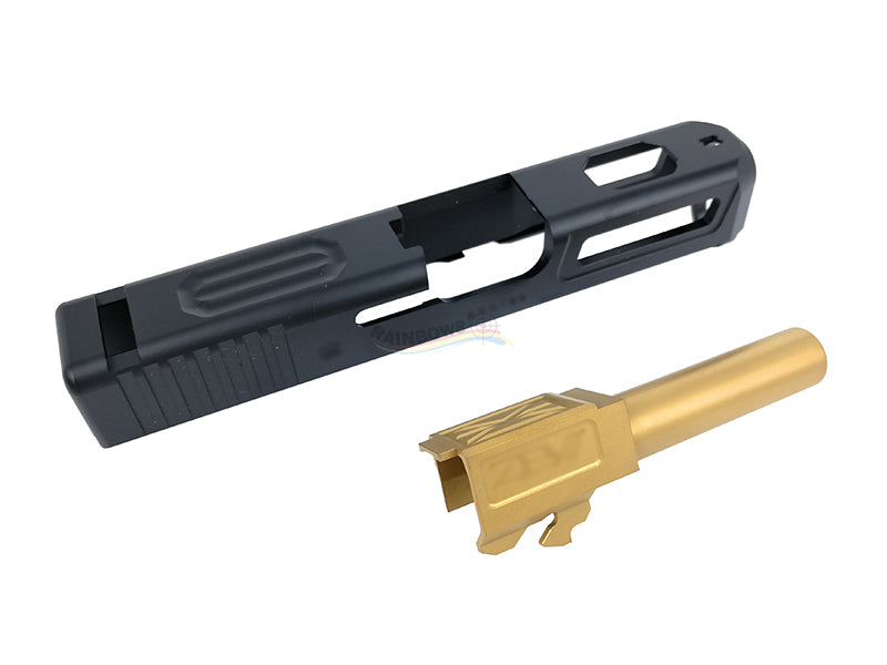 GunsModify Z-Style G26 Aluminium Slide & Stainless Nitride Golden Barrel Set for Marui G26 GBB