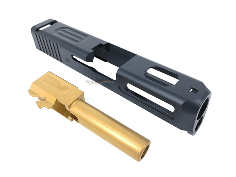 GunsModify Z-Style G26 Aluminium Slide & Stainless Nitride Golden Barrel Set for Marui G26 GBB