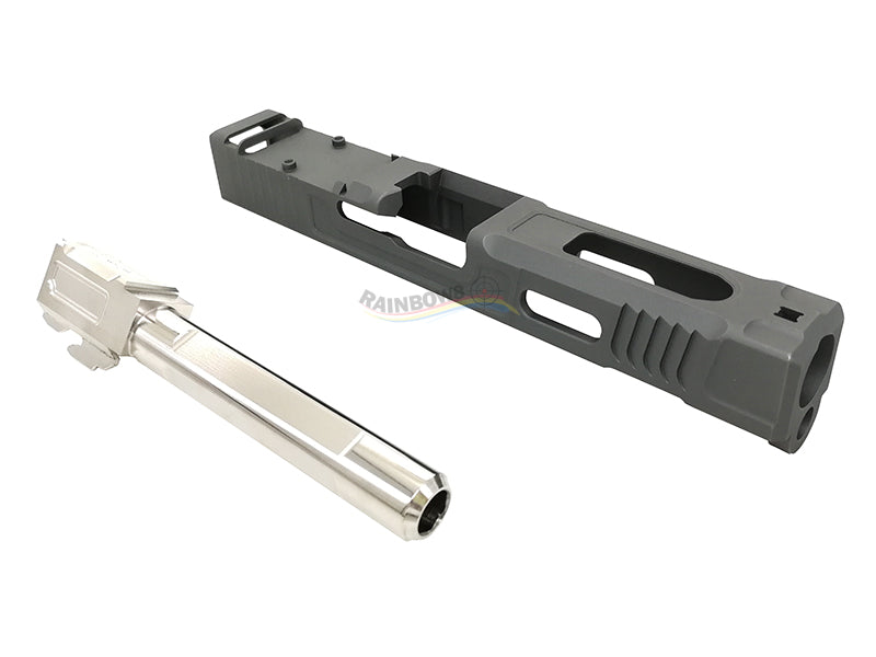 Ready Fighter FI Style MARK 2 Premium Slide Set For Marui 18C Series (Titanium Grey)