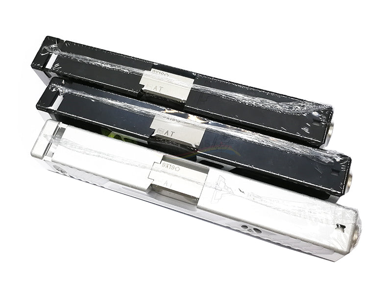 Gunsmith Bros TTI Style G17 Aluminum Slide & Silver Barrel Kit Set (Black)