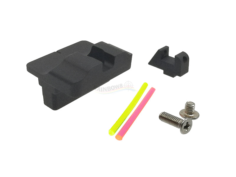 Airsoft Masterpiece Aluminum Fiber Optic Front & Rear Sight for G17 GBB