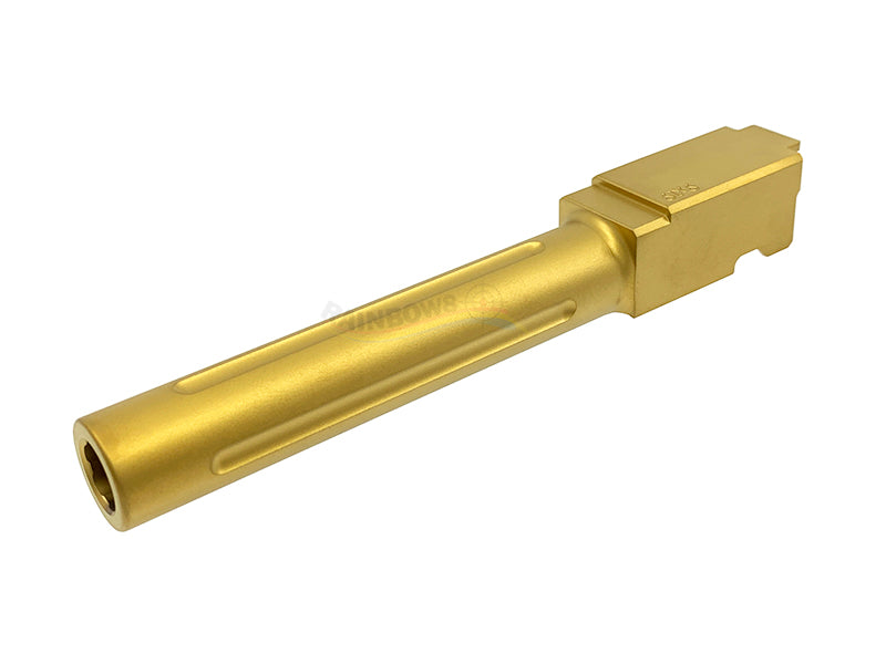 GunsModify SF 17 Stainless Fluted Barrel for Marui G17 (Nitride Gold) - New Version
