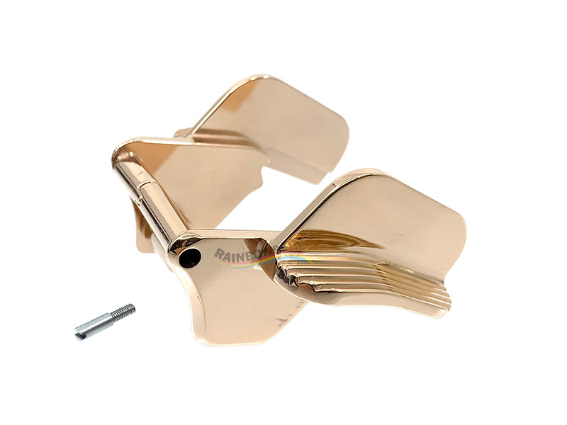 Abbot Custom Stainless Wide Steel Wide Thumb Safeties (Rose Gold)