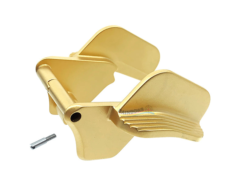 Abbot Custom Stainless Wide Steel Wide Thumb Safeties (Matte Gold)