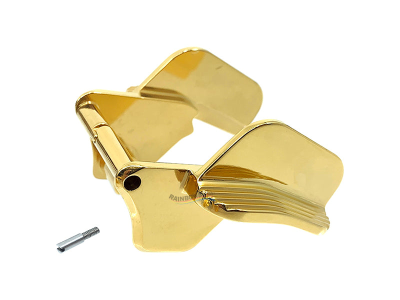 Abbot Custom Stainless Wide Steel Wide Thumb Safeties (Gold)
