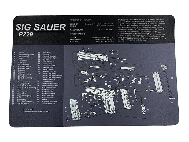 SIG Sauer P229 Cleaning Mat