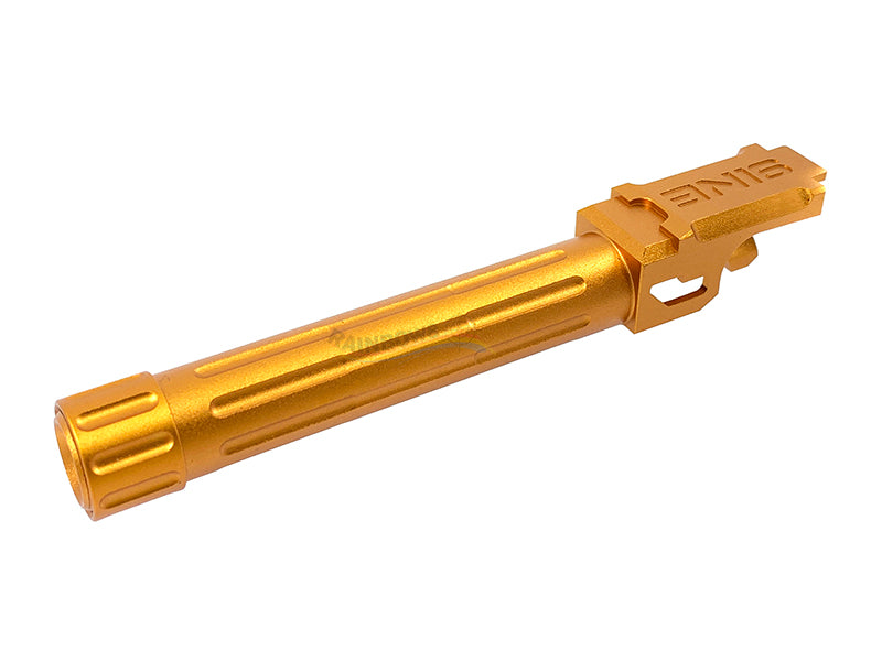 5KU 9INE Style Threaded Outer Barrel For Marui G19 (14MM CCW, Gold)