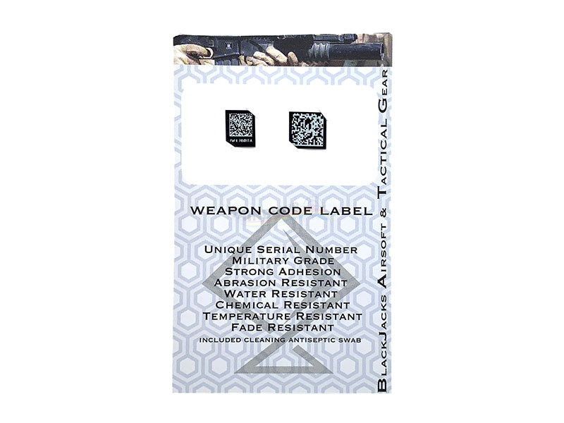 Blackjack Tactical Weapon Code Label For HK45 Model