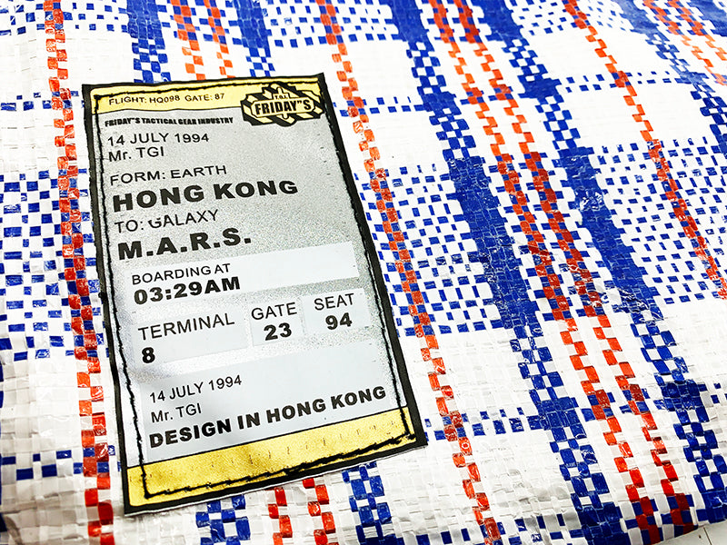 TGI Friday's Classic Hong Kong Style Red-White-Blue Bag (Blue)